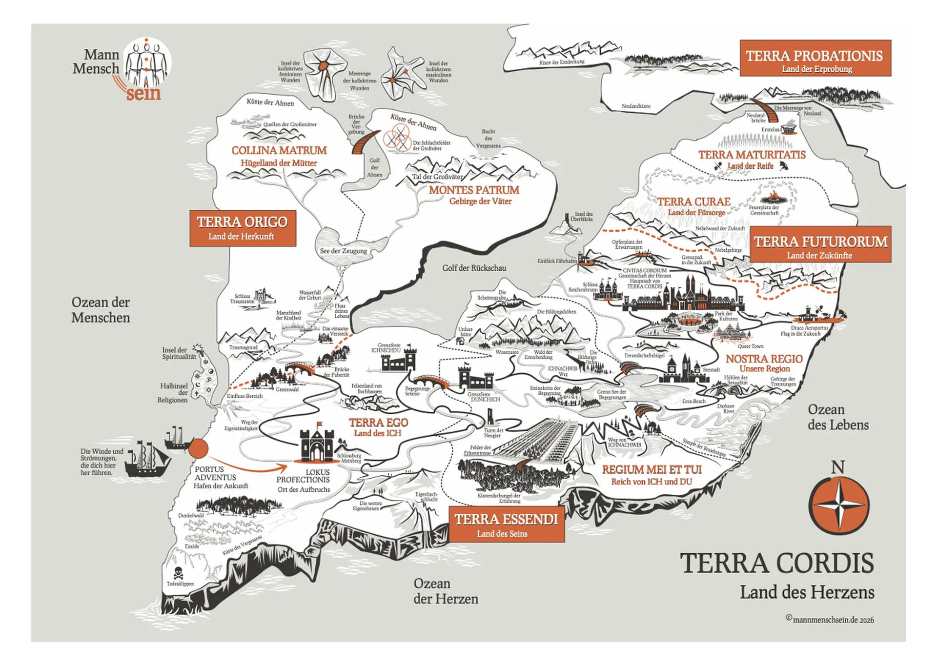 Die Landkarte — Terra Cordis